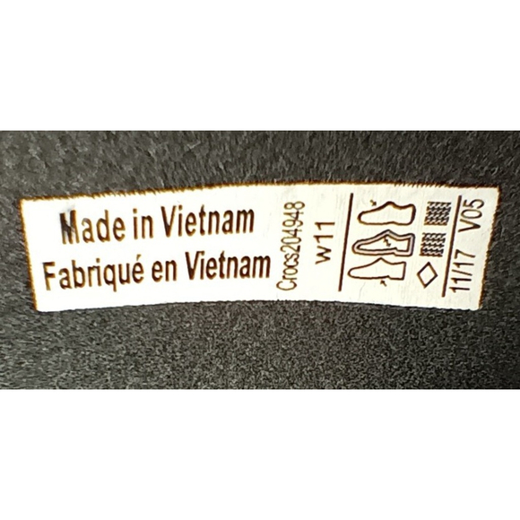 Crocs Leigh Ann Sling Back Wedge Heels Black Open Toe Size 11 Sandals 204948 - Picture 10 of 10